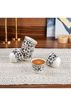 6 فناجين قهوة توليب جاوا ميرا - بدون مقبض