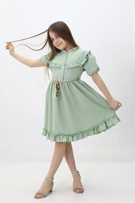 فستان بناتي صيفي مع حقيبة