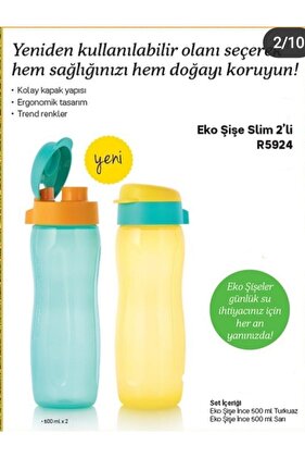 Eko Şişe Slim 2'li 500 Ml