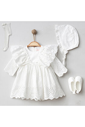 طقم فستان أطفال مولود فاخر عتيق