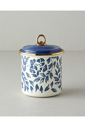 وعاء توابل مزخرف بالزهور من الكرنفال باللون الأزرق