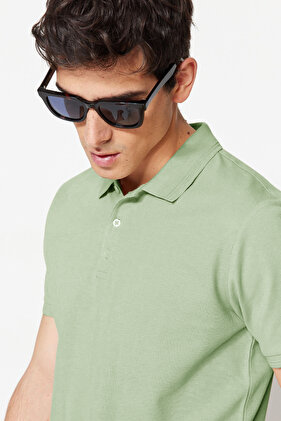 Mint Slim/Dar Cut tričko s pruhovaným golierom, základné, 100% bavlna, s polo golierom TMNSS20PO0009