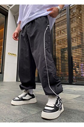 Şeritli paraşüt pantolon