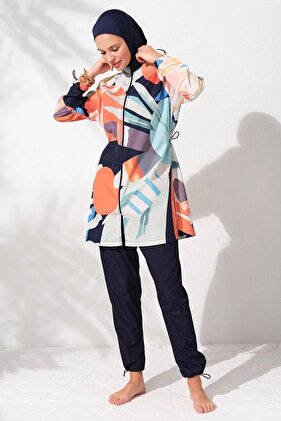 ملابس سباحة حجاب من نسيج المظلة بسحّاب، سريعة الجفاف 231906