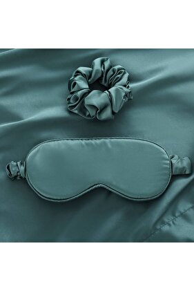 سلمبر طقم أغطية مخدة نوم ستان 4 قطع -76×51 سم- أخضر