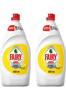 Dishwashing Liquid | Lemon | 600 ml x 2 | Value Pack Grease Removal
