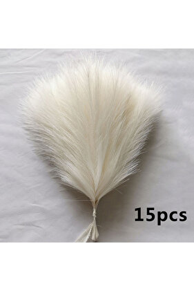 15 قطعة من باقة الزهور الاصطناعية من Pampas Grass - ديكور غرفة نوم لحفلات الزفاف المنزلية