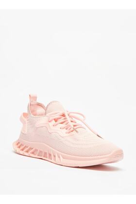 Women's Textured Lace-Up Sports Shoes with Cushioning