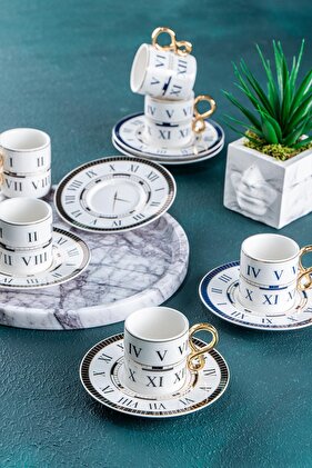 Timeless 6 Kişilik Kahve Fincanı Takımı - 90 ml