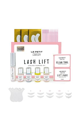Kirpik Lifting Seti-Full Set (Profesyonel Salon Etkisi,10-12 işlem,Evde 10 Dakikada Lifting&Kaş Laminasyon)