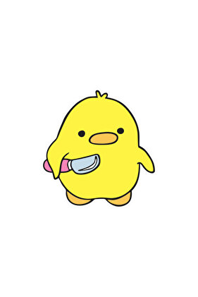 10 x 9,5 Cm Piskopat Civciv Sticker Araba Laptop Oto Motor Sticker