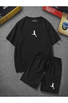 طقم تي شيرت وشورت مطبوع عليه لاعب كرة القدم