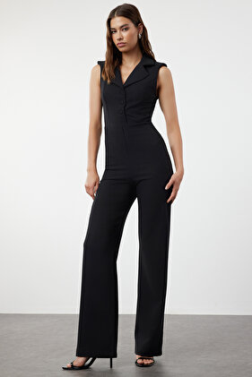 TWOSS23TU00130 Model Black Jumpsuit