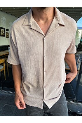 قميص رجالي قصير الأكمام عادي مناسب تمامًا