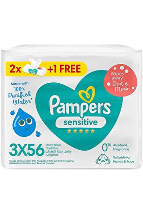 Baby Wipes | Sensitive Protect | 0% Alcohol | 0% Perfume | 168 Wipes