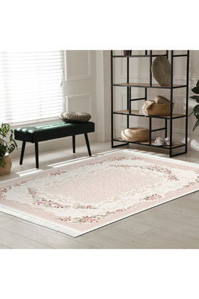 سجادة ديكور مخملية تركية مستطيلة - متعددة الألوان - 150x80 سم