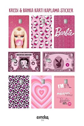 8'li Karma Aşko Kuşko Kart Kaplama Sticker