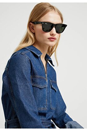 Rb2140 901 50Wayfarer Black Bone Green Glass Unisex Sunglasses Rb 2140 901