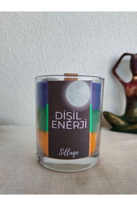 Dişil Enerji Kokulu Ay Taşlı Vegan Soya Mumu Dekoratif Hediyelik Vegan Meditasyon Yoga Ritüel Mumu