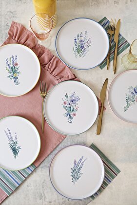 طبق كيك إليجانت بلوزومز 22 سم 6 قطع 21788-93