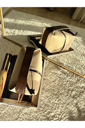 ARYA قماش أرشي حقيبة صغيرة كريم القهوة حقيبة نسائية