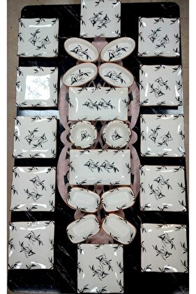 طقم إفطار غصن زيتون 24 قطعة لـ 12 شخصًا