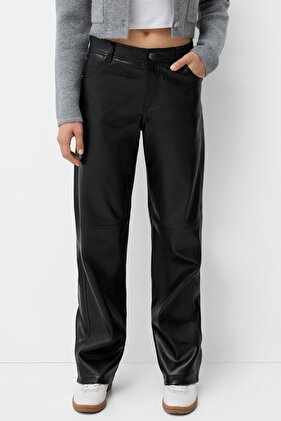 Suni deri بنطالون بقصة مستقيمة