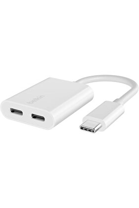 RockStar™ USB-C Audio + Charge Adapter - 60W Fast Charging for iPhone, iPad, Pixel & More - White