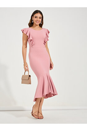 كشكش حورية البحر تنحنح فستان ميدي ضيق