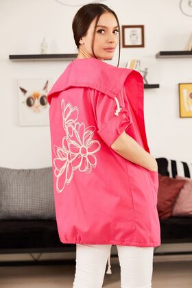 سترة موسمية فوشيا مطبوعة بالأزهار ARM-20K024030 للسيدات
