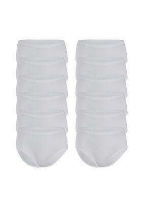 12 قطعة سراويل باتو لون أبيض مقاس كبير