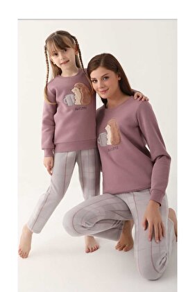 بدلة بيجامة من الصوف بنسبة 100% للأم والابنة