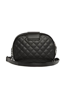 حقيبة نسائية باللون الأسود تحتوي على 2 سحاب وقفل