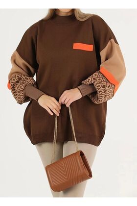 سترة تريكو نسائية ذات أكمام عرقية