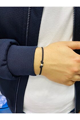 925 Ayar Gümüş Küp İpli Bileklik