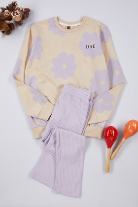 طقم شعار أرجواني قطني - طقم سفلي وعلوي TKDAW25AU00005