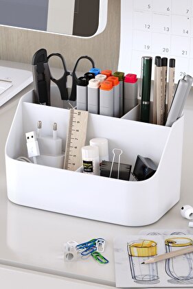 حامل قلم منظم لسطح المكتب من بيمالا، وردة مجففة