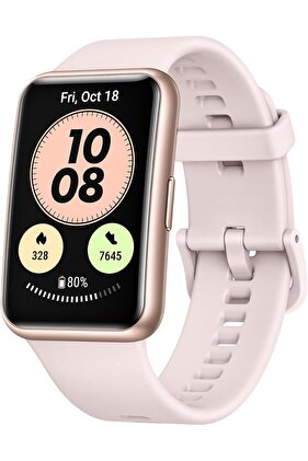 WATCH FIT Smartwatch: Slim, 1.64" AMOLED, Workouts, 10-Day Battery, Oxygen & Heart Rate, Pink, Small