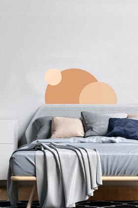 Boho Tarzı Yarım Daire Duvar Stickerı