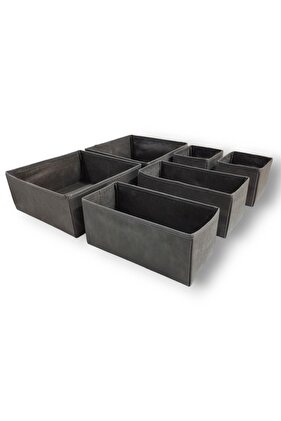 Антрацит 6 висувних шухляд Набір багатоцільових шухляд-органайзерів Набір шухляд-органайзерів