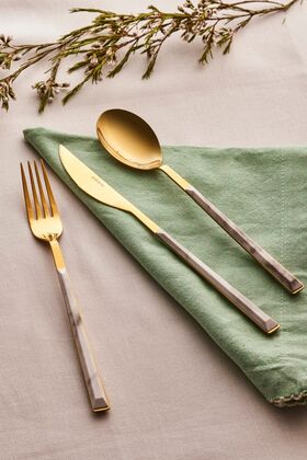 Arete 18 Piece Cutlery Set for 6 Persons Gold