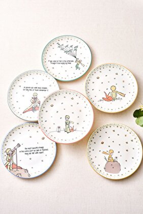 طقم كيك سيراميك جديد 6 قطع من ليتل برينس 20 سم