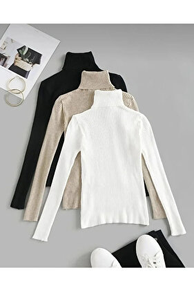 سويت شيرت قطني برقبة دائرية للجنسين - طقم مكون من 3 قطع، رقبة ضيقة