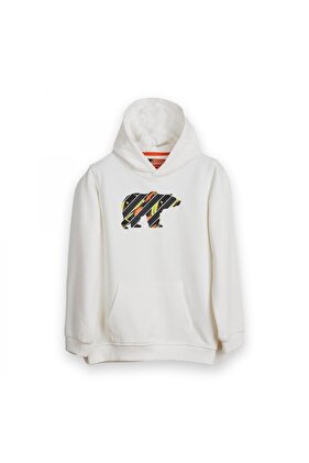 24.06.12.009 سويت شيرت للأولاد باللون الأبيض من Mono Hoodie Jr