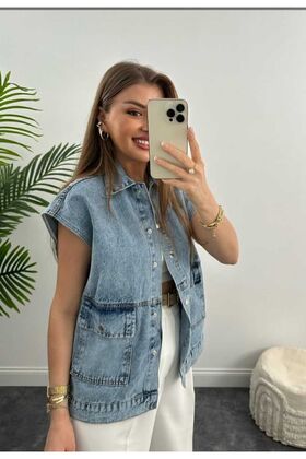 سترة جينز فضفاضة ذات جودة فاخرة