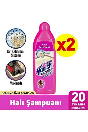 Halı Şampuanı Makinede 850 ml x 2