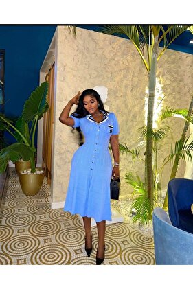 فستان نسائي محبوك - تصميم أنيق ومريح