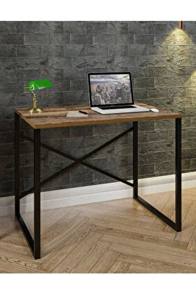 60x90 Metal Çalışma Ofis Bilgisayar Laptop Masası Çalışma Masası Ceviz 47000
