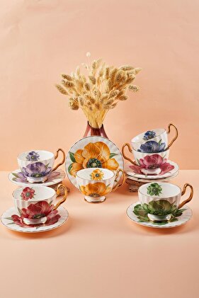 فيكتوريا 6 قطع فنجان شاي بورسلين-37