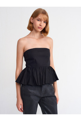 50232 Straplez Top-Siyah